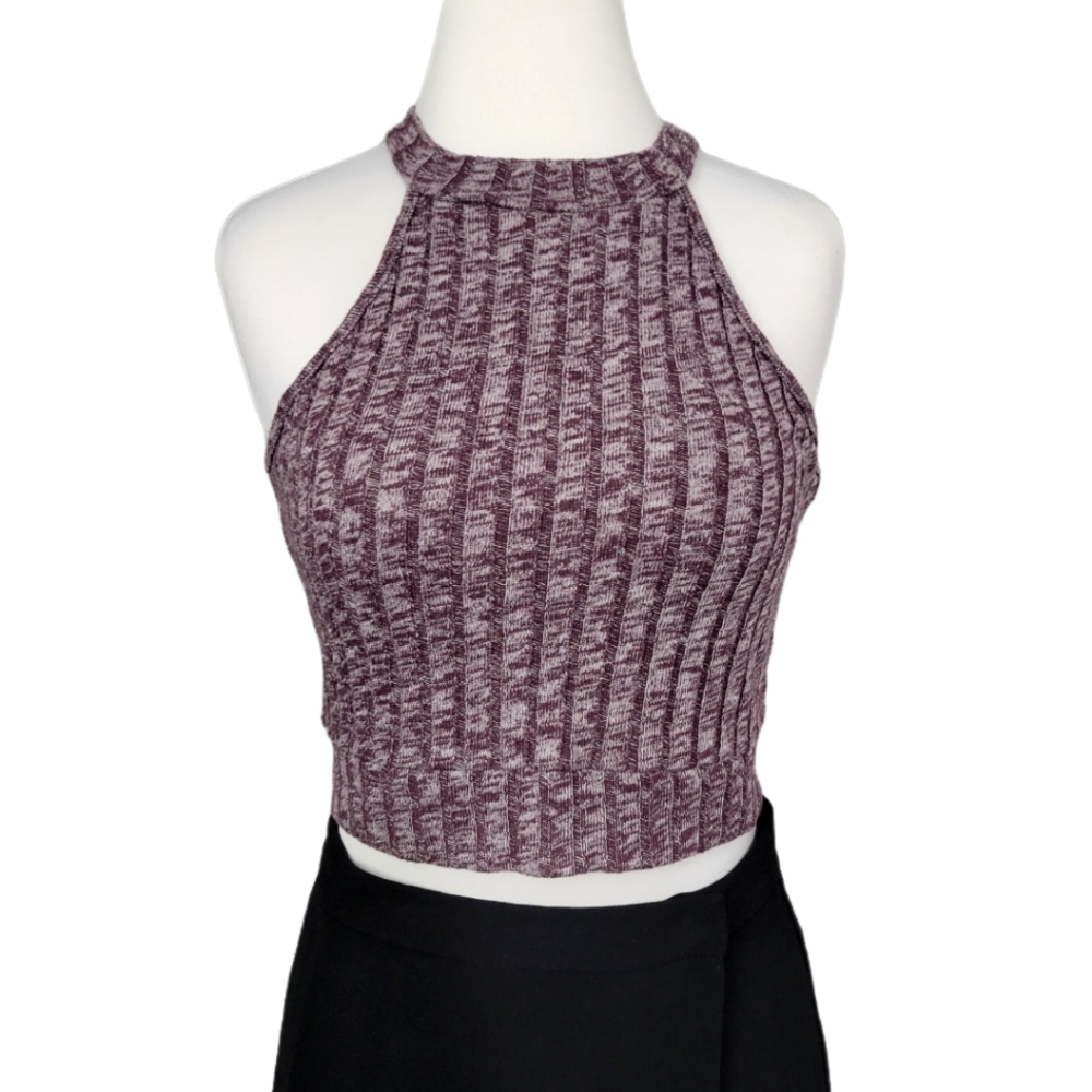 Charlotte Russe High Neck Crop Top Size medium